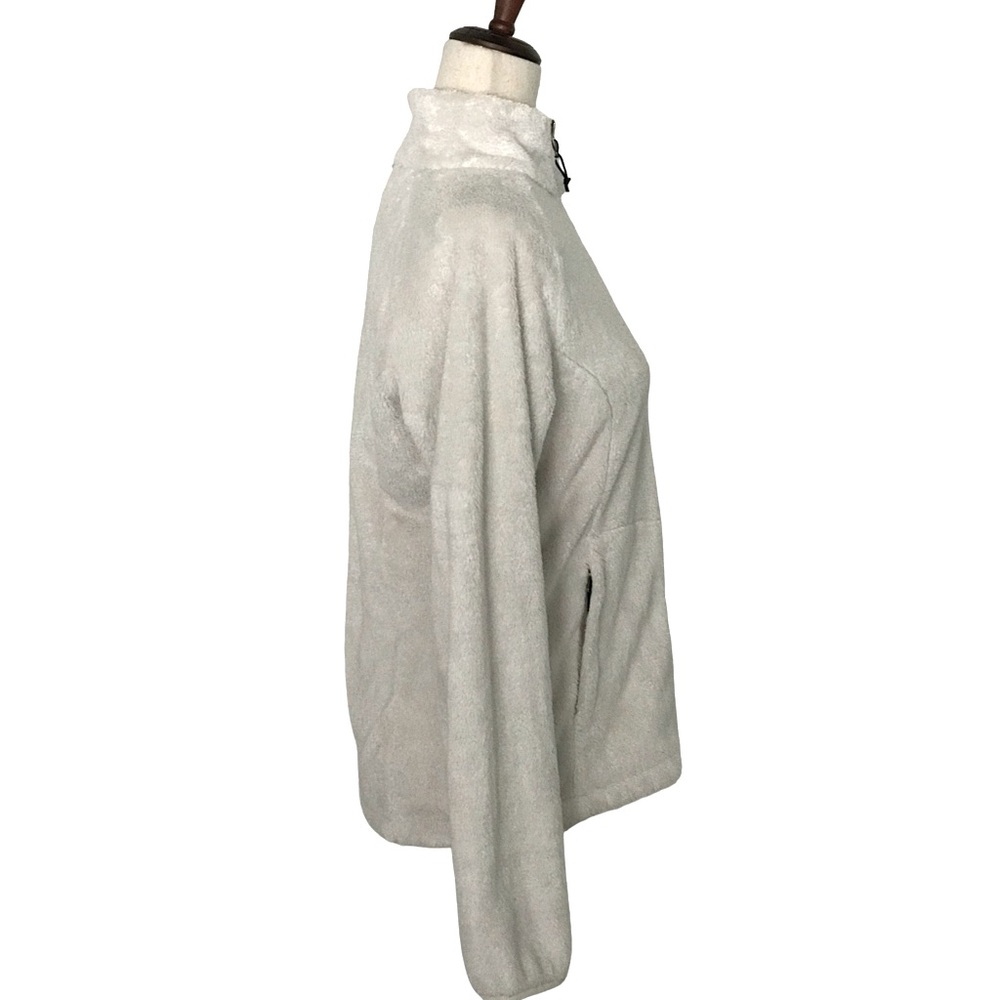 The North Face Fleece Jacket Zipper Pockets Full Zip Cream Color Size Small - Picture 8 of 13